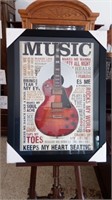 Music Keeps My Heart Beating, Framed Print