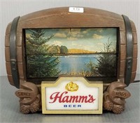 Hamm's Beer advertising barrel sign- 9"L