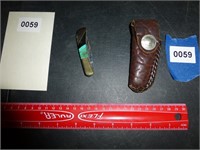 Vintage pocket Knife W/ Buffalo Nickel Botton Case