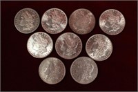 9pcs Morgan Silver Dollar Lot 1880-1888