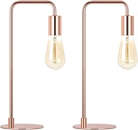R3528  2 Pack Modern Table Lamps Rose Gold
