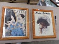 Two Framed Vintage McCall's Magazine Covers
