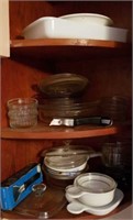 Corning ware and Pyrex baking dishes