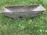 GALVANIZED SMALL CURVED TUB MARKED DOVER