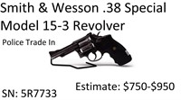 Smith and Wesson .38 SPL Model 15-3 Revolver