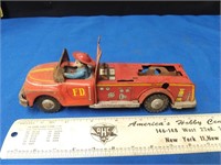 Tin Toy Fire Truck - Marked SP Japan