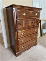 5 Drawer Chest with Bracket Feet, Measures: 36x49