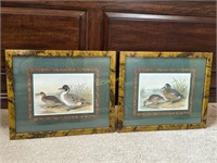 Pair Duck Prints, Well Framed and Matted,
