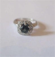 18ct white gold Sapphire and diamond ring