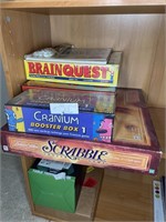 Scrabble, Brain Quest and  games