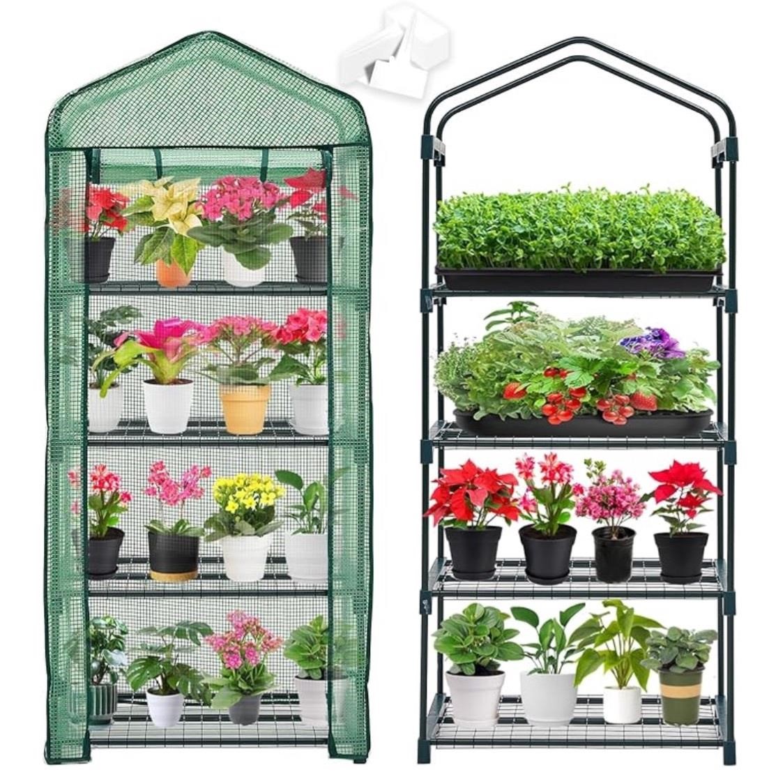 Mini Greenhouse for Indoor Outdoor, Small Plastic