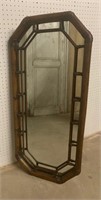 Vintage MCM Bamboo Framed Mirror by Brandt