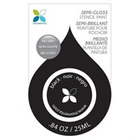 New Black semi-gloss no drip stencil paint -- 64