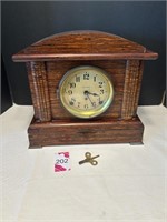 Seth Thomas Wooden Mantle Clock with Key