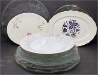 Collection of China and Glass Platters