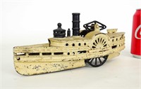 Cast Iron Paddle Boat Toy