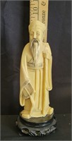 Oriental Carved Resin Man Figurine