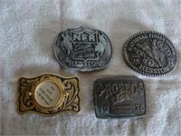 4 Belt Buckle - Silver Dollar, Rodeo and NFR