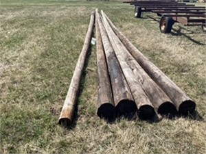 Quantity of power poles 6 in total 35 ft long.