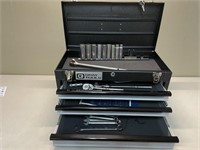 GRAY TOOL BOX WITH AWESOME CONTENTS