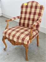 Plaid Accent Chair - Some wear