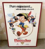 Pinocchio Poster Framed - Some wear