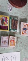 Lot with playing cards and souvenir cards