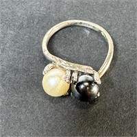 White Pearl Sterling Ring