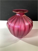 Signed Peter Vizzusi Art Glass Vase
