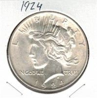 1924 Peace Silver Dollar