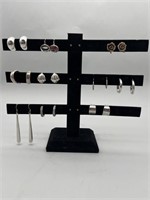 10 pairs pierced earrings-
Asst,925,Approx 2