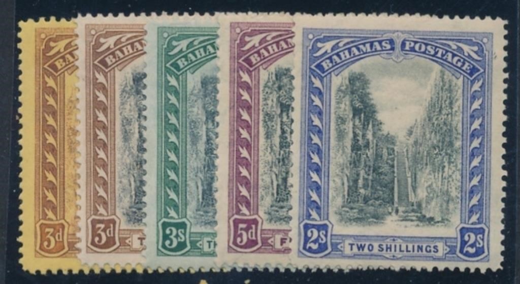 BAHAMAS #58-59, #62 & #78-81 MINT VF H