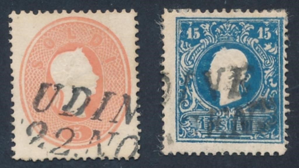 AUSTRIA LOMBARDY VENETIA #12 & #13 USED FINE