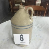 1 Gallon Double Blue Band Whiskey Jug (Early)