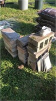 Assorted cement blocks