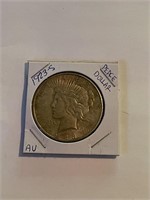 AU High Grade Nice 1923-S PEACE Silver Dollar