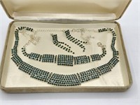 Green Austrian Crystal Jewelry Set