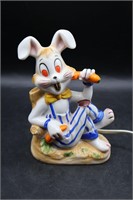 Vintage "Bunny In Striped Overalls" Night Light