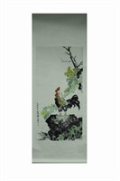 Chinese Ink Color Scroll Painting,Signed