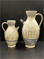Italian Global Views Hand Painted Pottery Pitchers