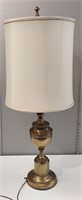 Beautiful Solid Brass Lamp w/Cream Shade
