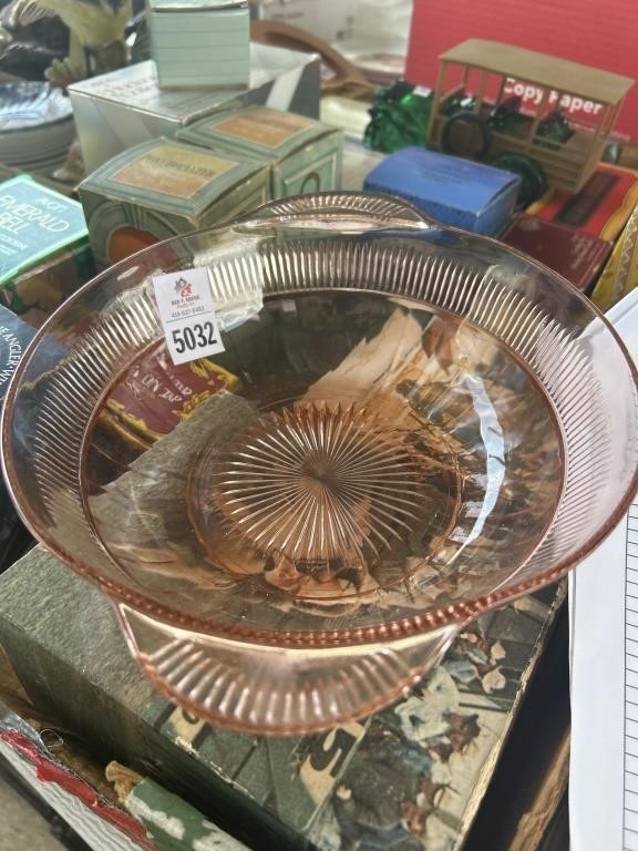 Pink Depression Glass Bowl