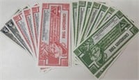 Group of Canadian Tire Bank Notes
