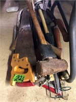 Hand saws, Crow bars, Wedge, Sledge, Hand tools