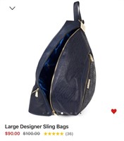 Navy Blue Large Designer Sling Bag