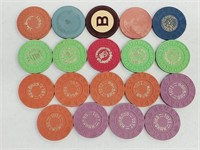 19 Vintage Casino Chips