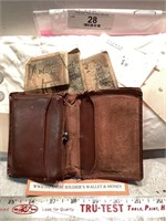 WWII JAPANESE SOLDIER'S WALLET AND MONEY