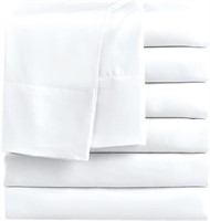 6-Pack Twin Flat Sheets  Microfiber  White