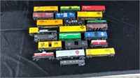 22 HO-Scale Model Railroad Train Cars