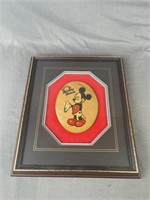 Framed Mickey Mouse Picture on Wooden Plaque